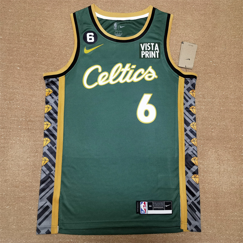 Men Boston Celtics 6 Russell Green Nike City Edition 2025 NBA Jersey